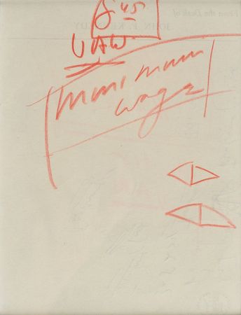 Lot #5 John F. Kennedy's Handwritten Notes: Notes on labor and the economy on a 