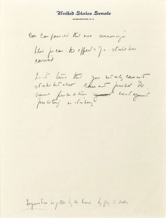 Lot #8 John F. Kennedy's Handwritten Notes on Vietnam: 