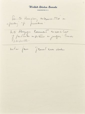 Lot #8 John F. Kennedy's Handwritten Notes on Vietnam: 