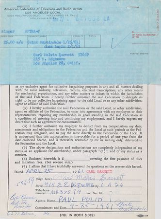 Lot #2294  Musician Contracts - Image 2