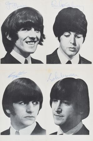 Lot #5020  Beatles Signed Poster