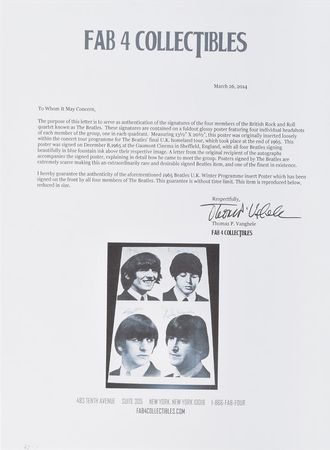 Lot #5020  Beatles Signed Poster - Image 2