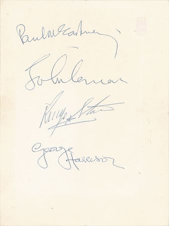 Lot #5011  Beatles Signatures