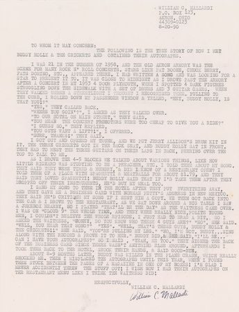 Lot #5291 Buddy Holly and the Crickets Signed Business Card - Image 3