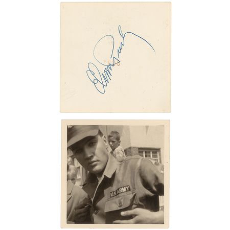 Lot #5077 Elvis Presley Signed Photograph