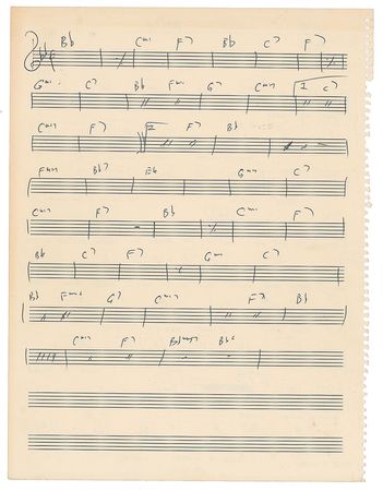 Lot #5211  What a Wonderful World Original Handwritten Music by George David Weiss - Image 8