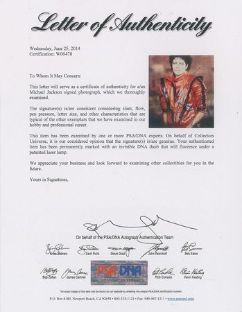Lot #5167 Michael Jackson Signed Photograph - Image 2