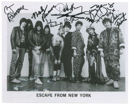 Lot #5529  Ramones Signed Photograph and Tour Settlements Book - Image 1