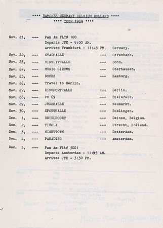 Lot #5521  Ramones Berlin Wall Brick and Itinerary - Image 2