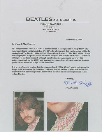 Lot #5022  Beatles Signed White Album Photographs - Image 9