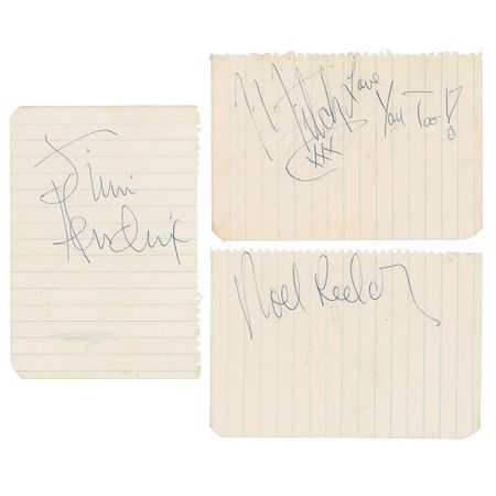 Lot #5093 Jimi Hendrix Experience Signatures