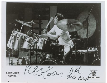 Lot #5328  The Who: Keith Moon Signed Photograph - Image 1