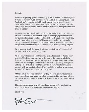 Lot #5419  Rush Signed Album and Sketches - Image 5