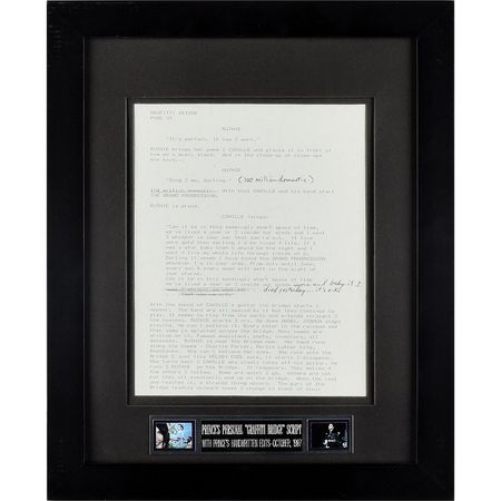 Lot #5598  Prince Graffiti Bridge Script Page with Handwritten Notes - Image 2