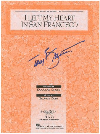 Lot #5219 Tony Bennett Signed Sheet Music and Photograph - Image 1