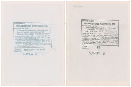 Lot #5627  Sheila E. and Vanity 1985 Purple Rain Tour Original Vintage Photographs - Image 2