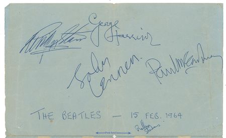 Lot #5004  Beatles 1964 Ed Sullivan Show