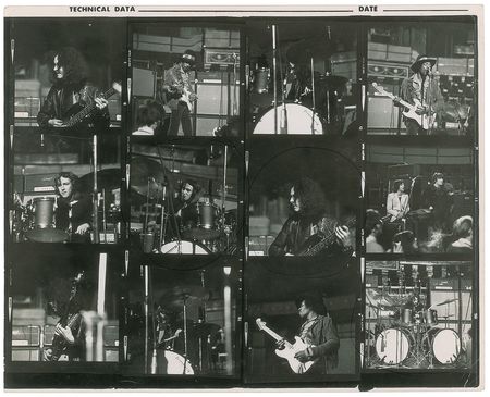 Lot #5090 Jimi Hendrix Experience Contact Sheets