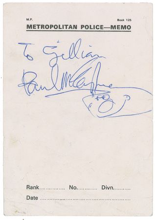 Lot #5036 Paul McCartney and George Harrison