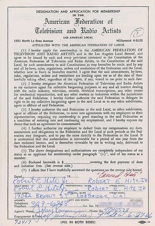 Lot #5447  Canned Heat: Bob Hite Signed Document - Image 1