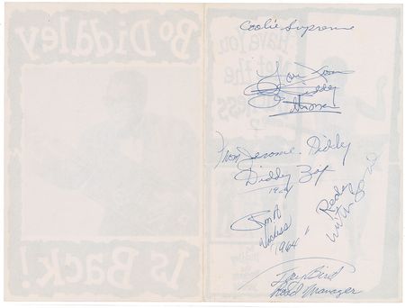 Lot #5285 Bo Diddley Signed Handbill - Image 1