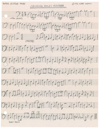 Lot #5557 'Weird Al' Yankovic Handwritten Lyrics - Image 1