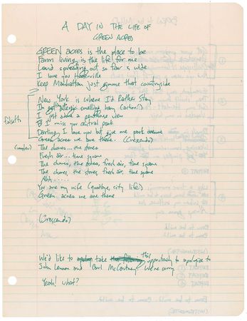 Lot #5557 'Weird Al' Yankovic Handwritten Lyrics - Image 19