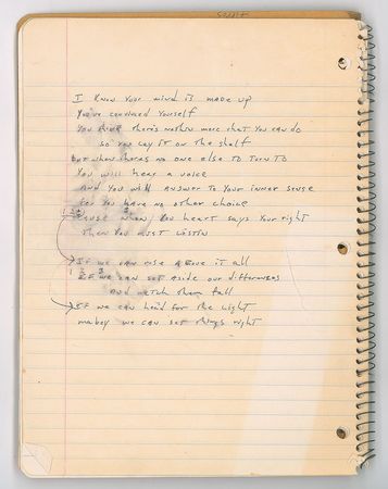 Lot #5393  Boston: Brad Delp's Notebook with Handwritten Notes and Lyrics - Image 2