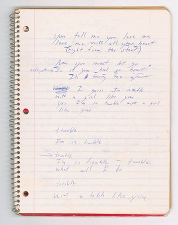Lot #5393  Boston: Brad Delp's Notebook with Handwritten Notes and Lyrics - Image 4