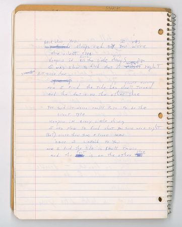 Lot #5393  Boston: Brad Delp's Notebook with Handwritten Notes and Lyrics - Image 5
