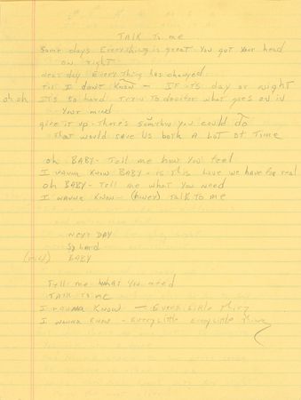 Lot #5394  Boston: Brad Delp's Notebook with Handwritten Notes and Lyrics - Image 4