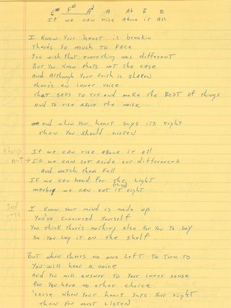 Lot #5394  Boston: Brad Delp's Notebook with Handwritten Notes and Lyrics - Image 5