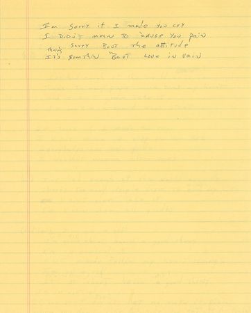 Lot #5394  Boston: Brad Delp's Notebook with Handwritten Notes and Lyrics - Image 9