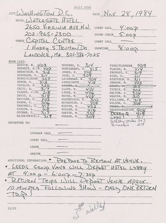 Lot #5621  Prince Group of (8) Purple Rain Tour Memos - Image 4