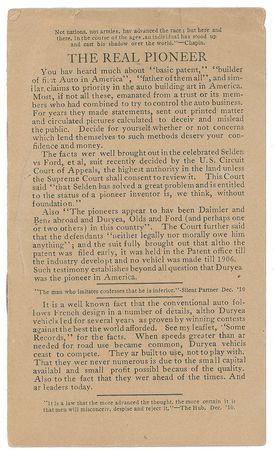 Lot #168 Charles E. Duryea: The 'father of the automobile' describes a Morey vacuum engine - Image 3