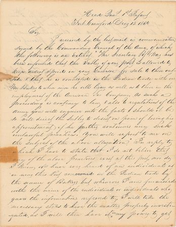 Lot #24 Zachary Taylor: Col. Taylor bans the sale