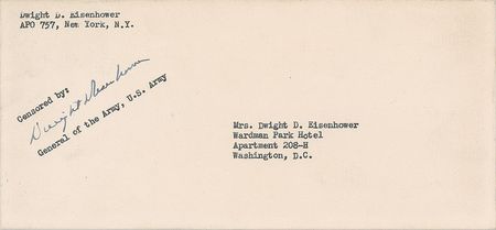 Lot #75 Dwight D. Eisenhower: Eager to see Mamie 