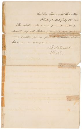 Lot #41 Andrew Johnson and U. S. Grant: President