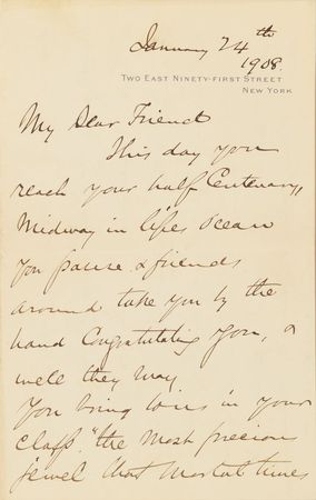 Lot #167 Andrew Carnegie Handwritten Letter Signed - Image 3