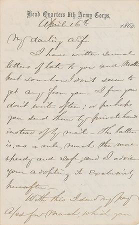 Lot #329 Horatio Wright: The day after Lincoln's death: 
