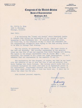 Lot #82 Lyndon B. Johnson: Aboard Air Force One, LBJ diagrams 