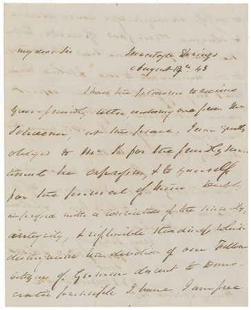 Lot #21 Martin Van Buren Handwritten Letter Signed