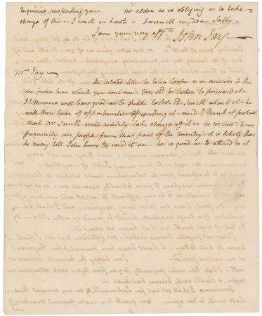 Lot #165 John Jay Handwritten Letter Signed - Image 2
