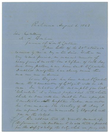 Lot #311 Jefferson Davis Signed Letter - Image 1