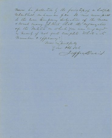 Lot #311 Jefferson Davis Signed Letter - Image 2