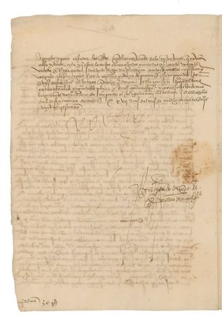 Lot #209 King Charles V Signed Letter - Image 2