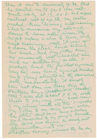 Lot #896 Ty Cobb: Cobb describes his amateur career as a 17-year-old, praises pitching great Walter Johnson?
