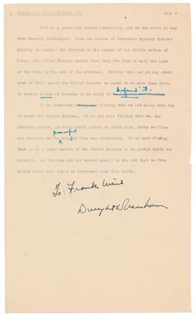 Lot #73 Dwight D. Eisenhower: 