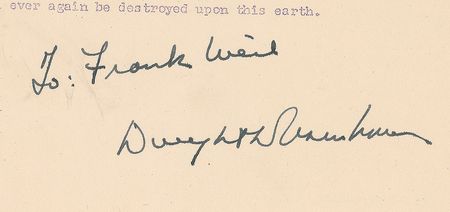 Lot #73 Dwight D. Eisenhower: 