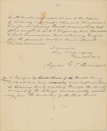 Lot #305 [P. G. T. Beauregard]: 